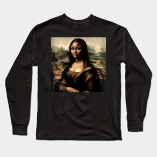 Mona Lisa Reimagined: Celebrating Black History Month Long Sleeve T-Shirt