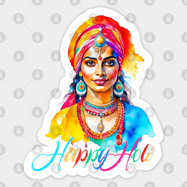 Happy Holi Woman Sticker by HolidayBug