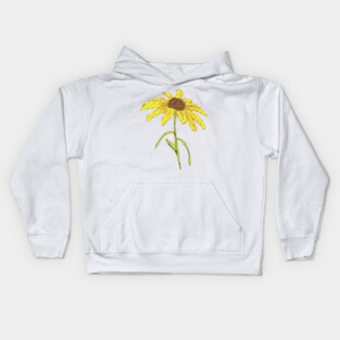 Yellow Wild Flower Kids Hoodie