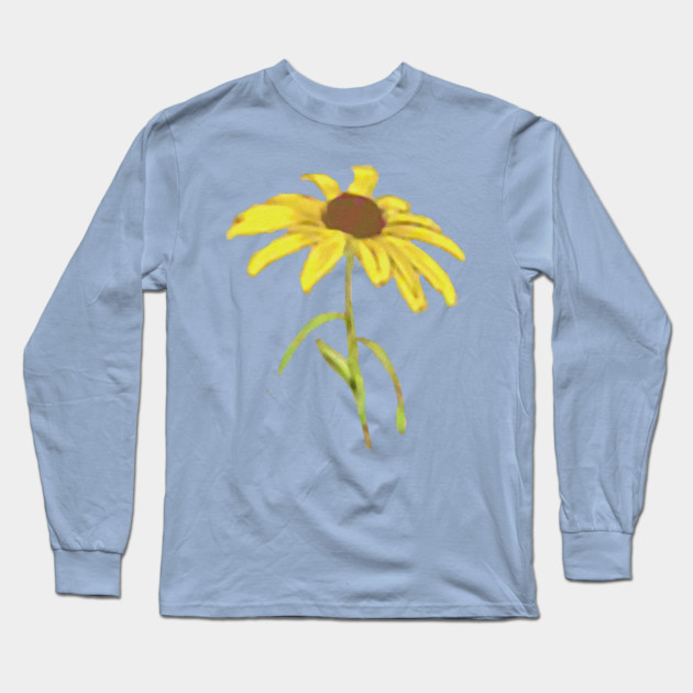 Yellow Wild Flower Long Sleeve T-Shirt by DonWillisJrArt