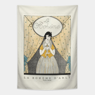 Ad for La Boheme Perfume Tapestry