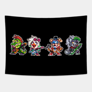 Pixel Five Nights at Freddy's Security Breach Tapestry