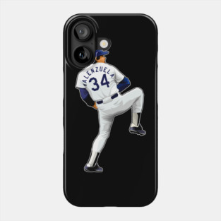 Fernando Valenzuela #34 Pitches Phone Case