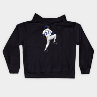 Fernando Valenzuela #34 Pitches Kids Hoodie