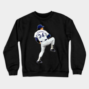 Fernando Valenzuela #34 Pitches Crewneck Sweatshirt