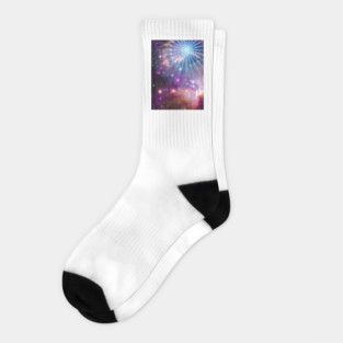 Cosmic Pinwheel Socks