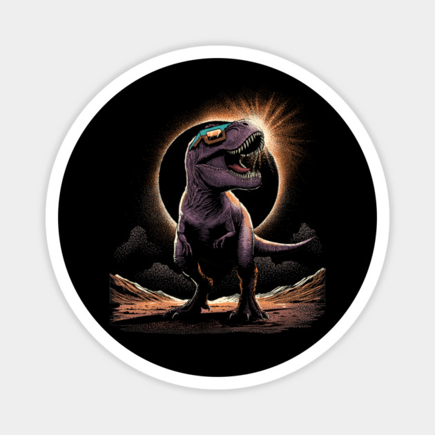 Solar Eclipse Rex: A Dino's View of the Cosmos Magnet by GoshWow®