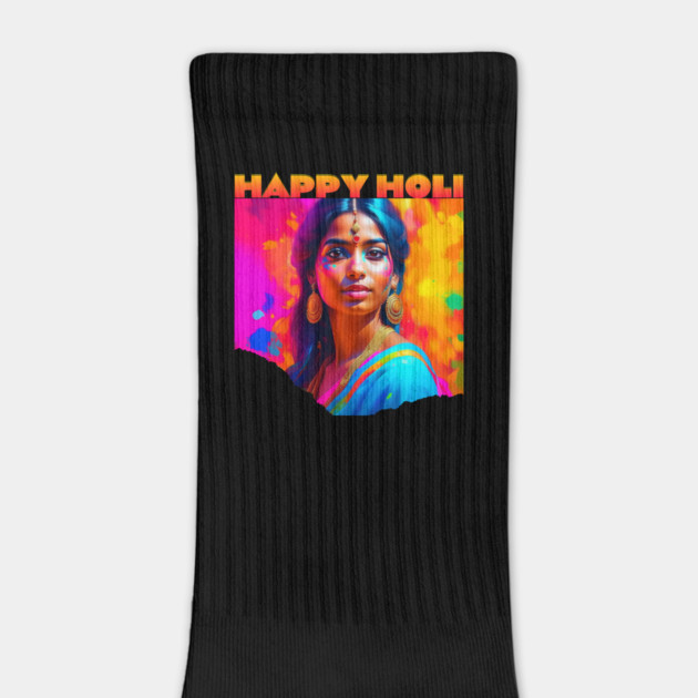 Happy Holi Beautiful Woman in Blue by HolidayBug