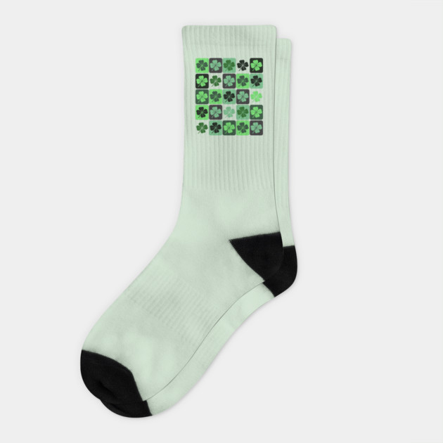 Patchwork Shamrocks Socks by HolidayBug