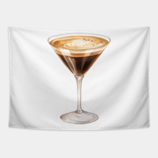 Espresso Martini Illustration Tapestry