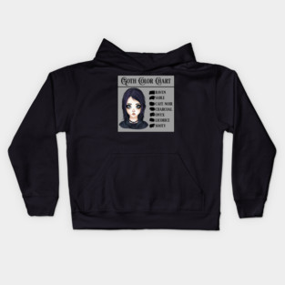 Goth Color Chart Kids Hoodie
