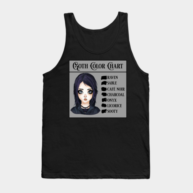 Goth Color Chart Tank Top by H. R. Sinclair