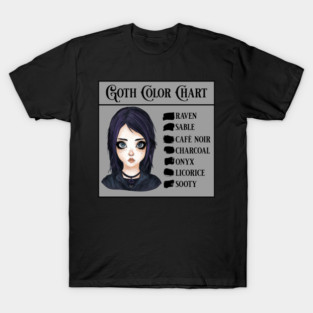 Goth Color Chart T-Shirt