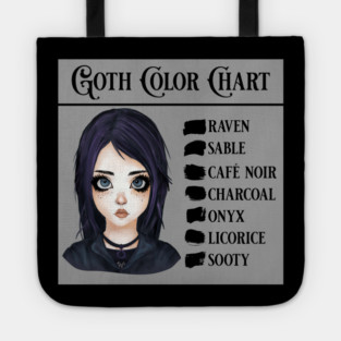 Goth Color Chart Tote