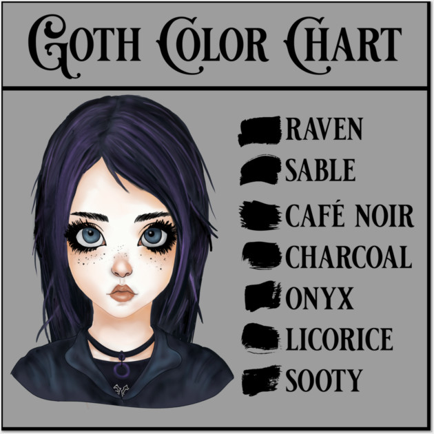 Goth Color Chart Wall Art by H. R. Sinclair