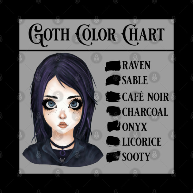 Goth Color Chart by H. R. Sinclair