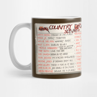 Country Drinking Songs Cassette Mix Tape Mug
