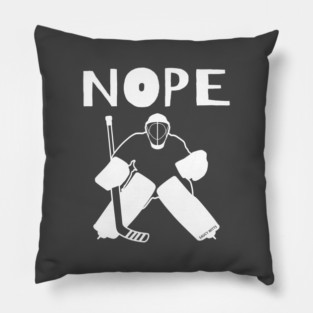 Nope Hockey Goalie Pillow