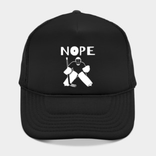 Nope Hockey Goalie Hat