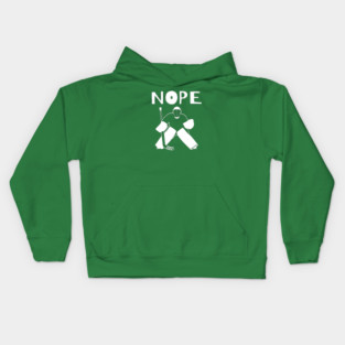 Nope Hockey Goalie Kids Hoodie