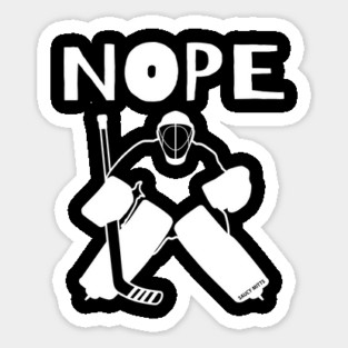 Nope Hockey Goalie Sticker