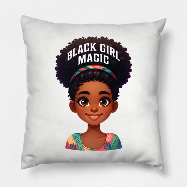 Black Girl Magic Pillow by UrbanLifeApparel
