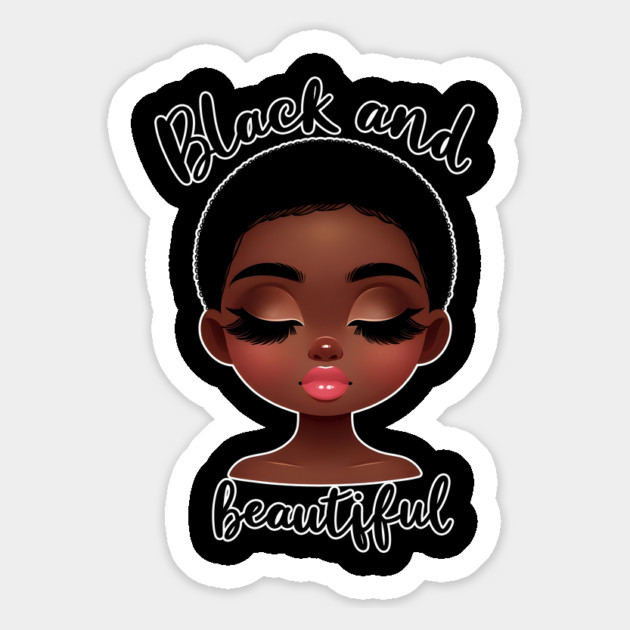 Black and Beautiful Magnet by UrbanLifeApparel