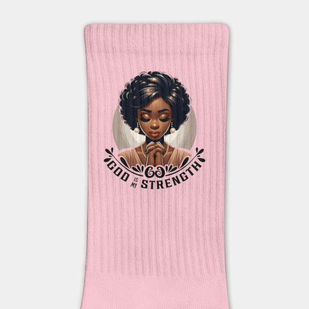 Praying woman - God is my strength by UrbanLifeApparel