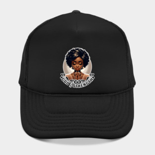 Praying woman - God is my strength Hat