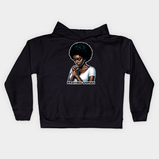 Praying woman Kids Hoodie by UrbanLifeApparel