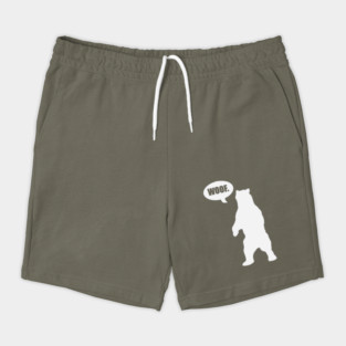 Bear says "WOOF" Shorts