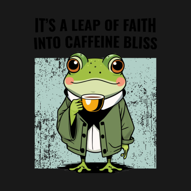 Frog Drinking Coffee by CreativeSage