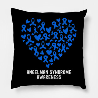I Wear Blue Angelman Syndrome Awareness Pillow