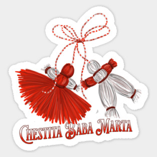 Chestita Baba Marta Martenitsas Sticker