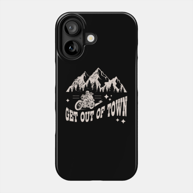 Get Out Of Town Motorcycle Design Phone Case by Timeless Chaos
