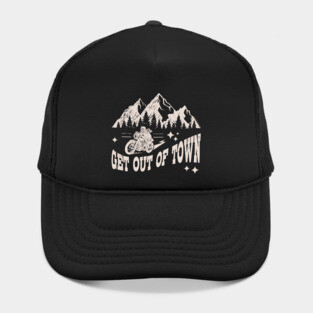 Get Out Of Town Motorcycle Design Hat