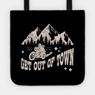 Get Out Of Town Motorcycle Design Tote