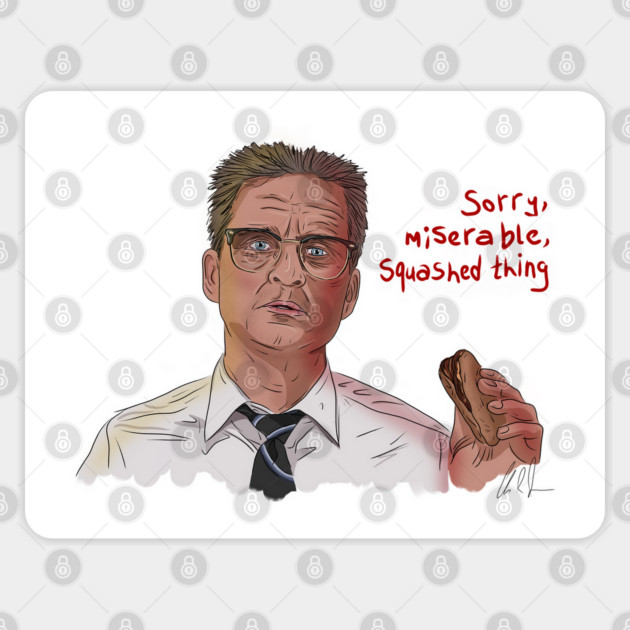 Falling Down: Sorry, Miserable, Squashed Thing Sticker by 51Deesigns