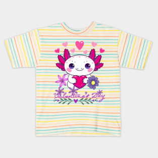 Axolotl Valentine - Valentine's Day Kids T-Shirt