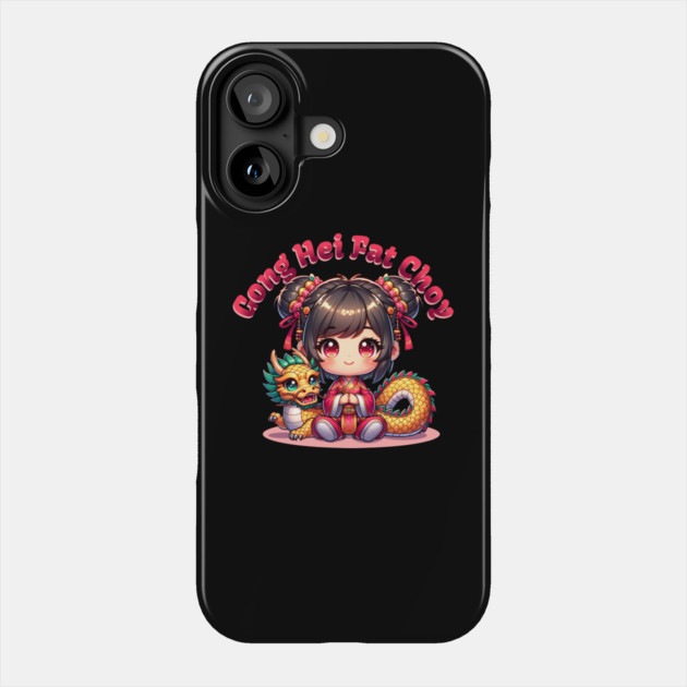 Chinese New Year Girl & Dragon Phone Case by HolidayBug