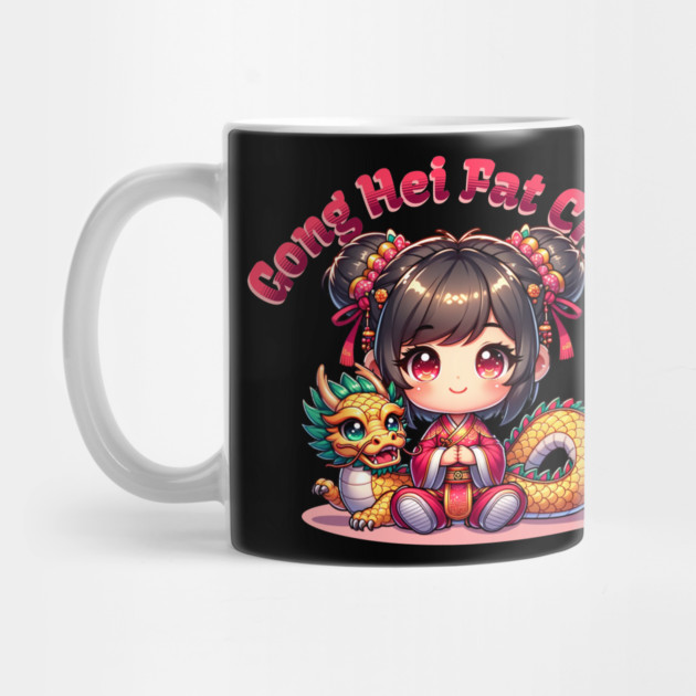 Chinese New Year Girl & Dragon by HolidayBug