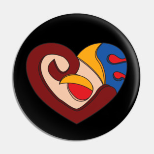 HEART IN VIVID SHADES Pin
