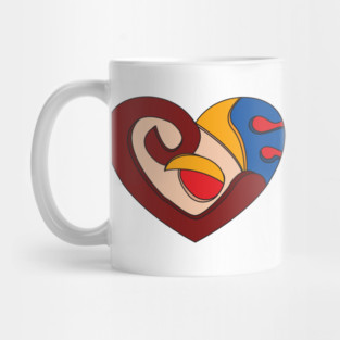 HEART IN VIVID SHADES Mug