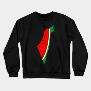 Palestine Map Watermelon Symbol of freedom Crewneck Sweatshirt
