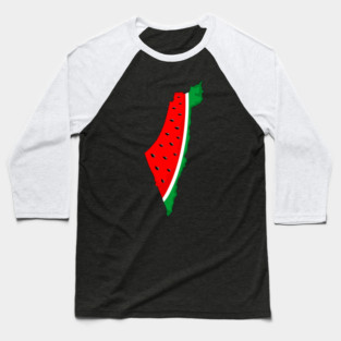 Palestine Map Watermelon Symbol of freedom Baseball T-Shirt