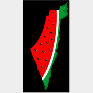 Palestine Map Watermelon Symbol of freedom Posters and Art