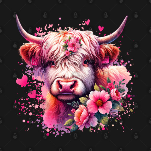 Valentine's Highland Cow by HolidayBug