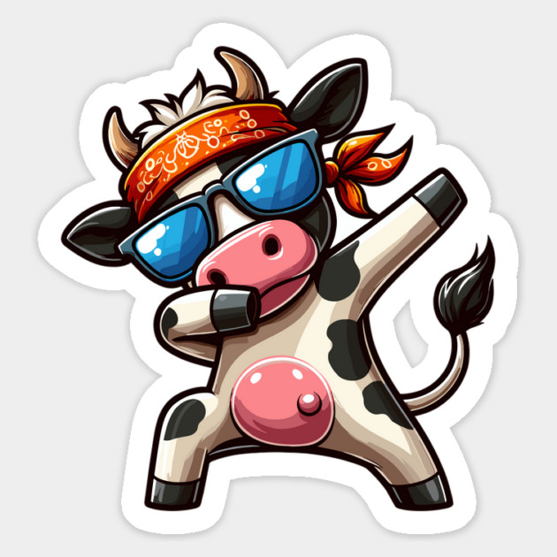 Dabbing Funny Cow Magnet by JessArty