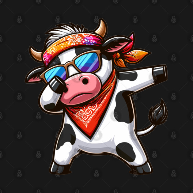 Dabbing Kawaii Cow by JessArty