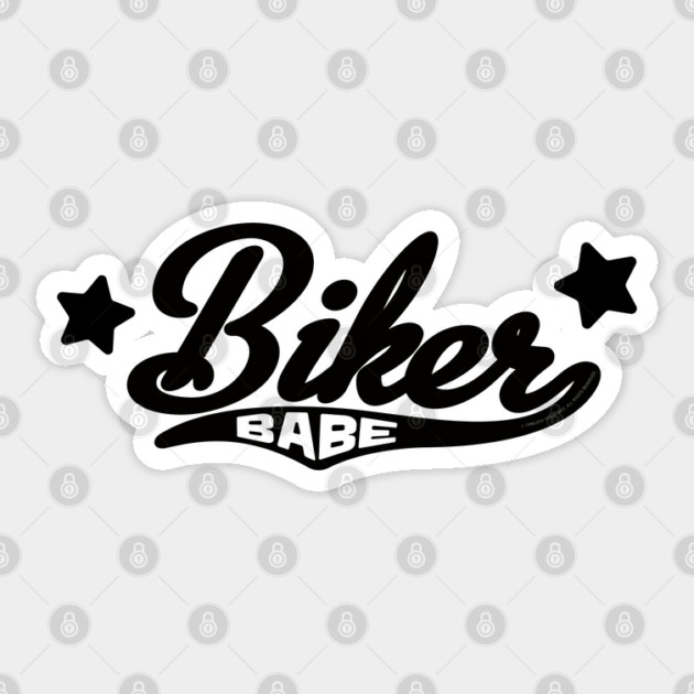 Biker Babe Design Sticker by Timeless Chaos